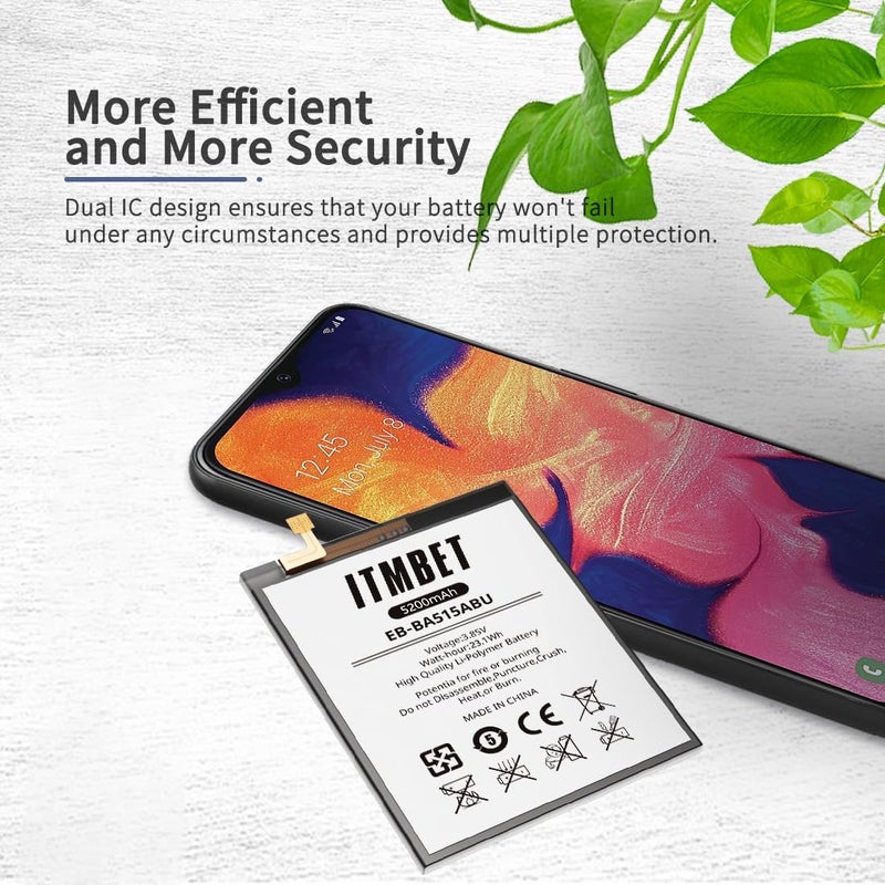 ITMBET بطارية لهاتف سامسونج جالكسي A51، 5200 مللي أمبير، بطارية بديلة مطورة جديدة 2024، 0 دورة، لهاتف A51 SM-A515F SM-A515F/DS، EB-BA515ABY مع أدوات استبدال احترافية (غير متوافقة مع A51 5G EB-BA516AMY) - Image 5